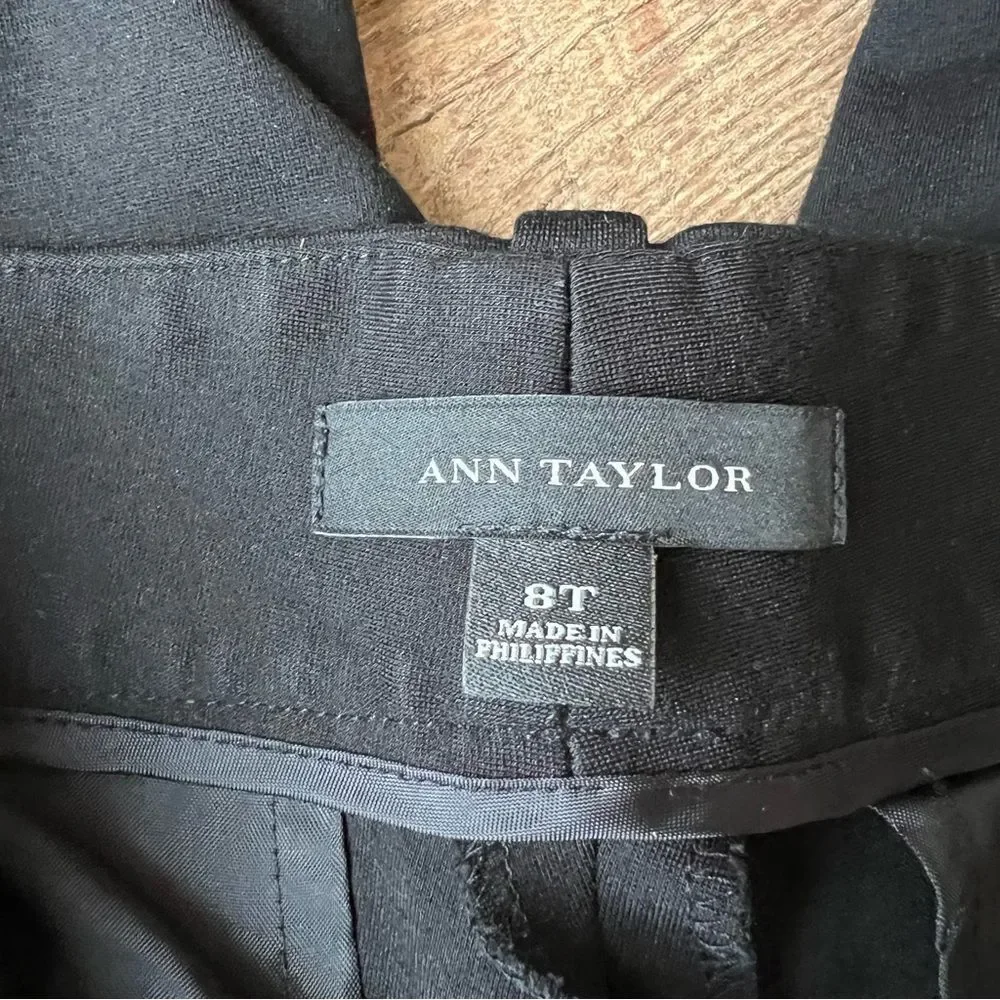 Ann Taylor Black Women’z Dress pants Sz 8T EUC - Picture 2 of 10